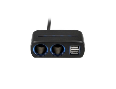 Разветвитель на 2 розетки 2 USB с кабелем Neoline SL-221