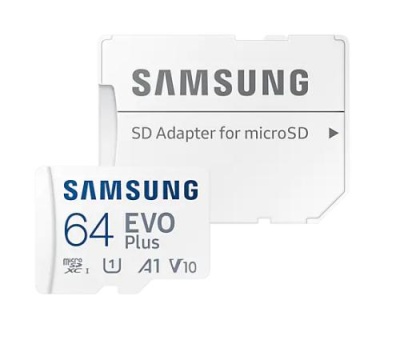 64GB Карта памяти MicroSDXC Samsung EVO Plus U1 UHS-I U3 + SD Adapter (MB-MC64KA/RU) 