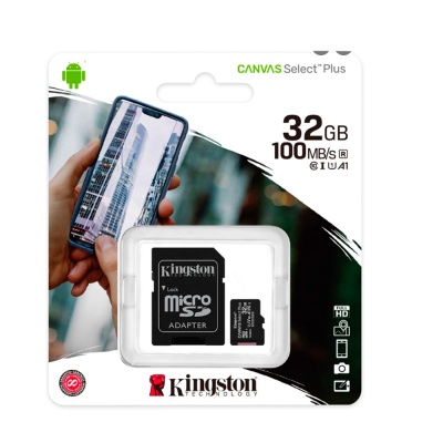 32GB Карта памяти MicroSDXC Class10 UHS-I A1 Canvas Select Plus Kingston (до 100MB/s)