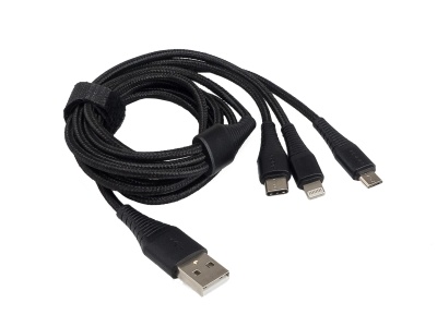 Кабель USB 3в1, Lightning/MicroUSB/TYPE-C AurA TPC-U31B