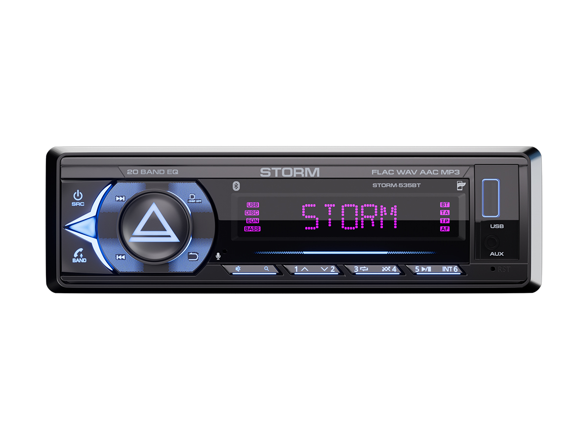 Автомагнитолы USB-ресивер 1DIN AurA STORM-535BT купить по доступной цене в интернет - магазине