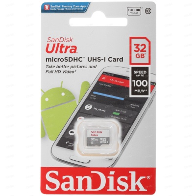 32GB карта памяти Sandisk Ultra Android microSDHC UHS-I CL10