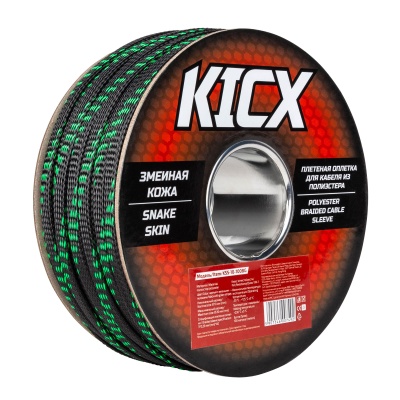 Полиэстеровый рукав Kicx KSS-10-100BG черный/зеленый
