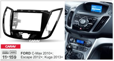 рамка Ford C-Max 2010+; Kuga 2013+; Escape 2012+ 2din Carav
