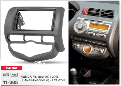 рамка Honda Fit, Jazz 2002-08 (с климат-контролем / руль слева) 2din Carav