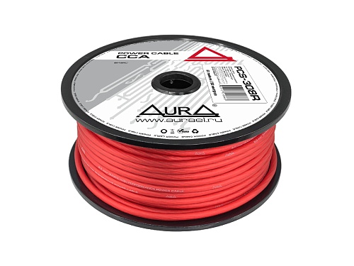 Силовой кабель AurA PCS-308R 8GA красный