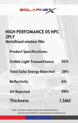 Тонировочная пленка SOLARNEX HPC 05%