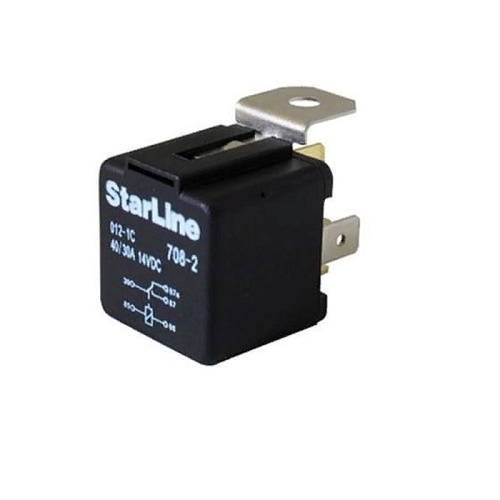 Реле 5-контактное StarLine 5С24V, с держателем, 24В