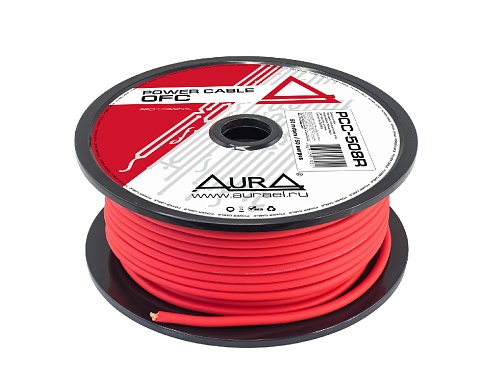 Силовой кабель AurA PCC-508R 8GA красный