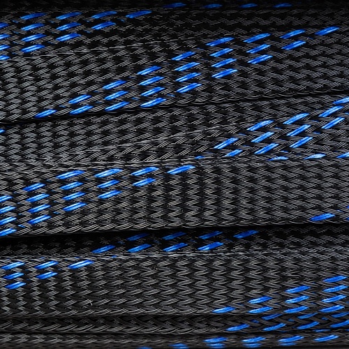 Полиэстеровый рукав Kicx KSS-12-100BBU черный/синие полоски